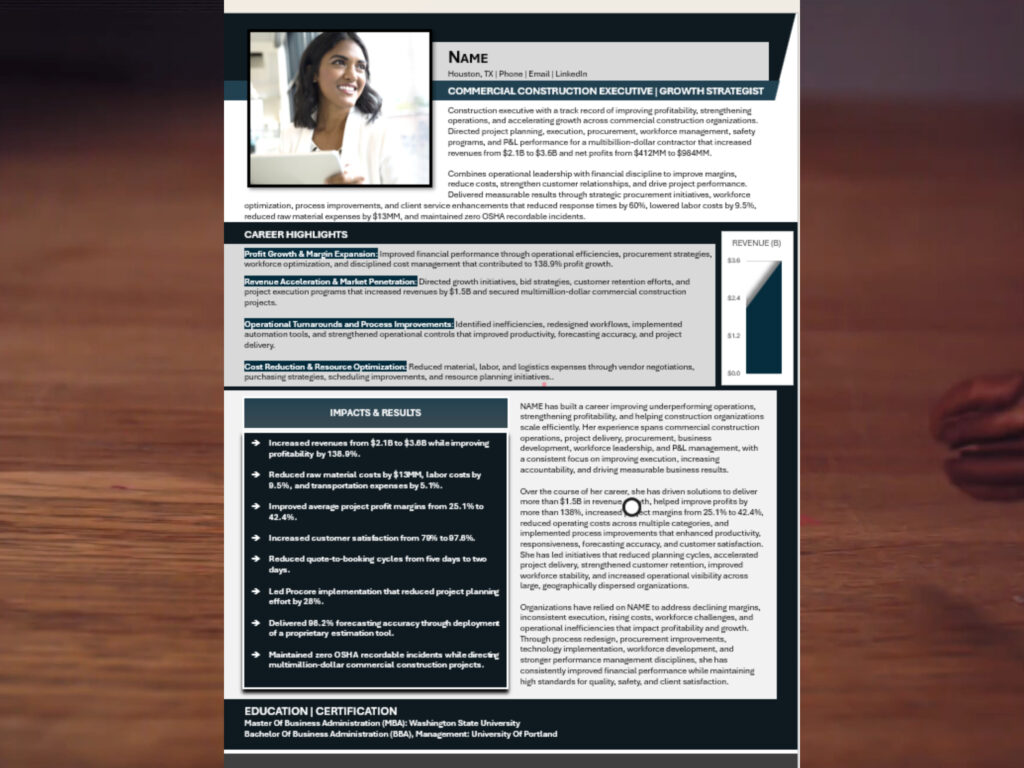 executive biography houston