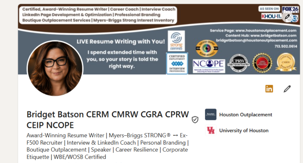 houston linkedin help