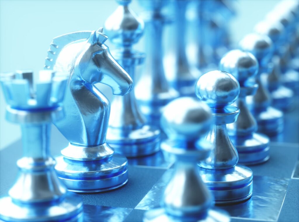 leadership visibility chess pieces abstract